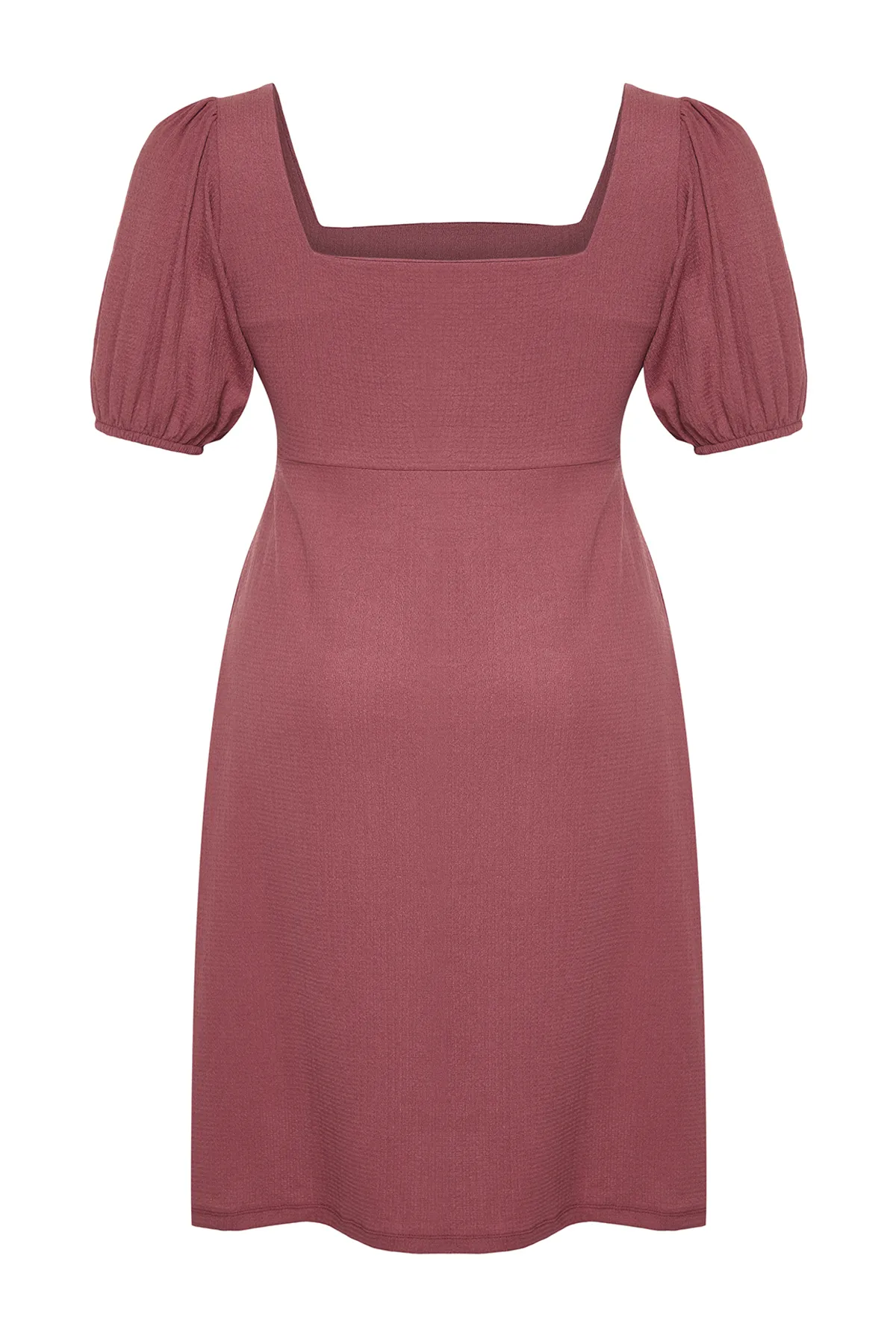 Trendyol Curve  Pflaumenfarbenes Strickkleid mit Schlitz TBBSS23AH00280