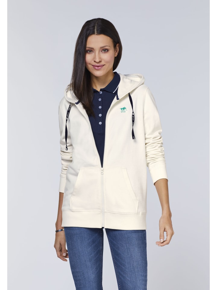 Polo Sylt Kapuzen-Sweatjacke in Weiß günstig kaufen XS