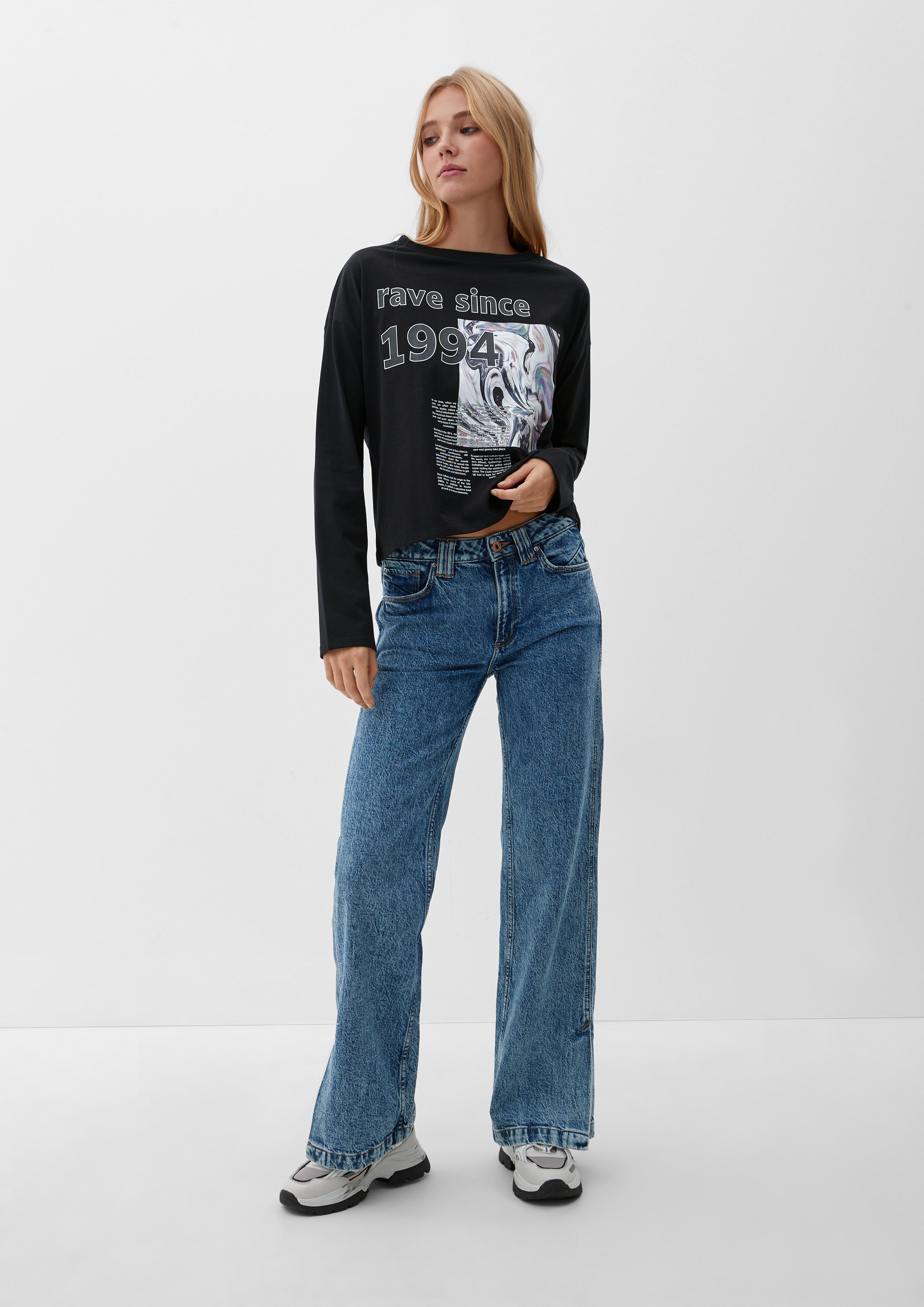 Longsleeve mit Frontprint  2125992-99D0