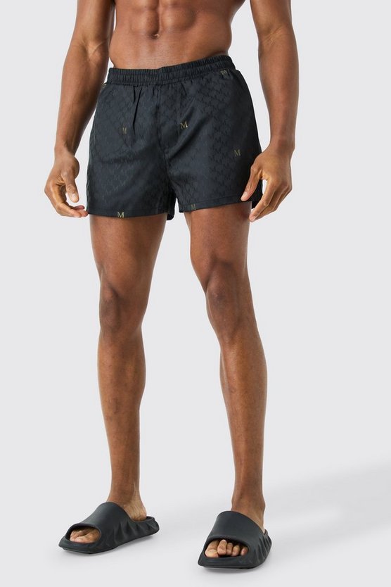 Super kurze Badehose mit Monogram