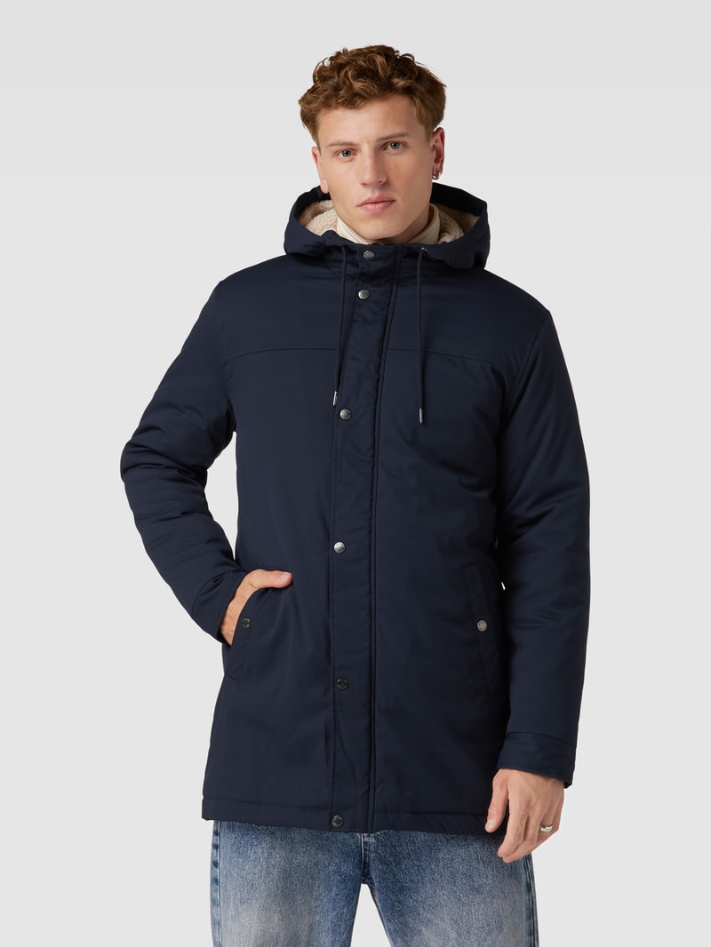 Parka mit Kapuze Modell 'ALEXANDER' in dunkelblau