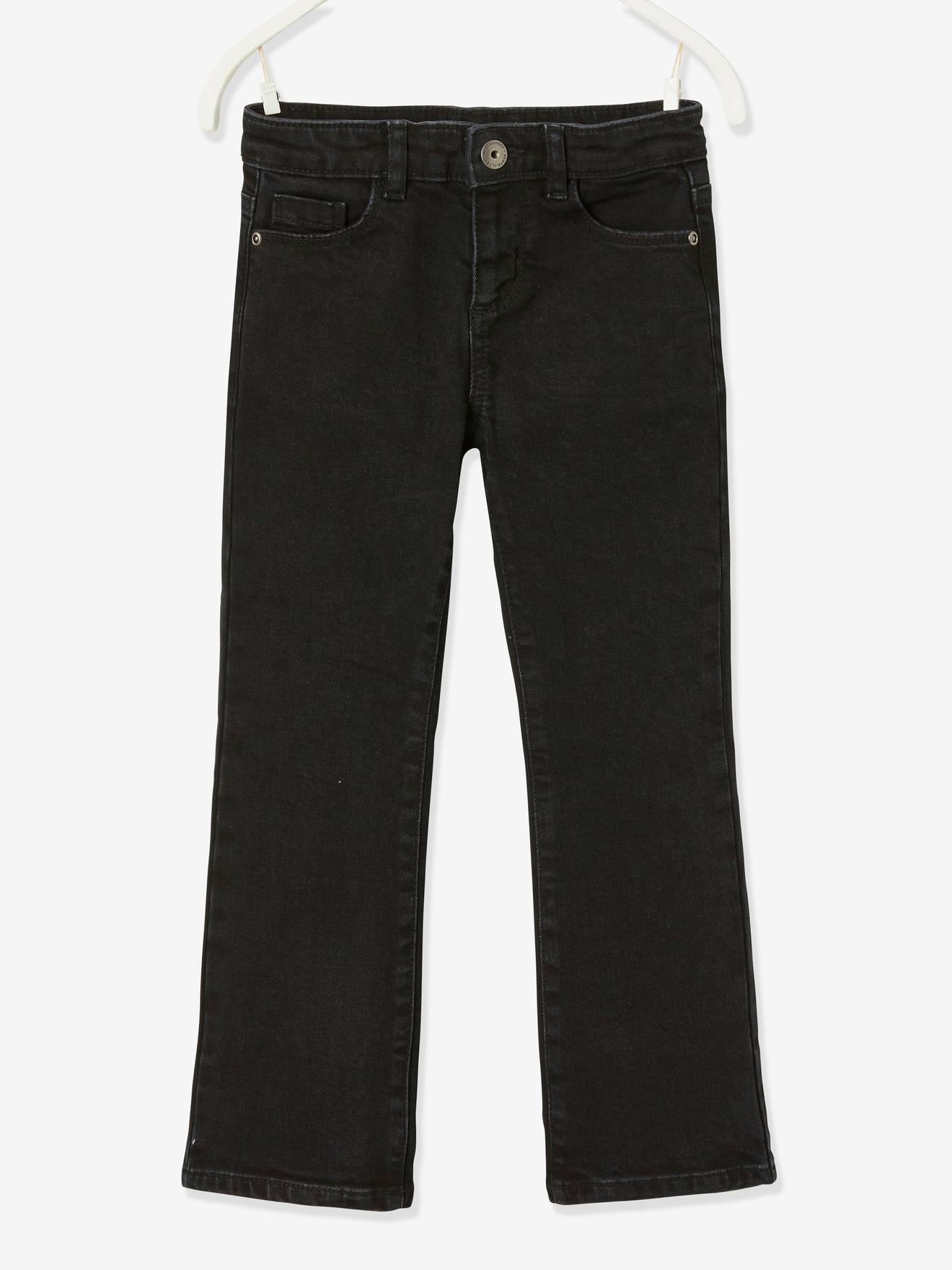 Jean flare fille denim noir