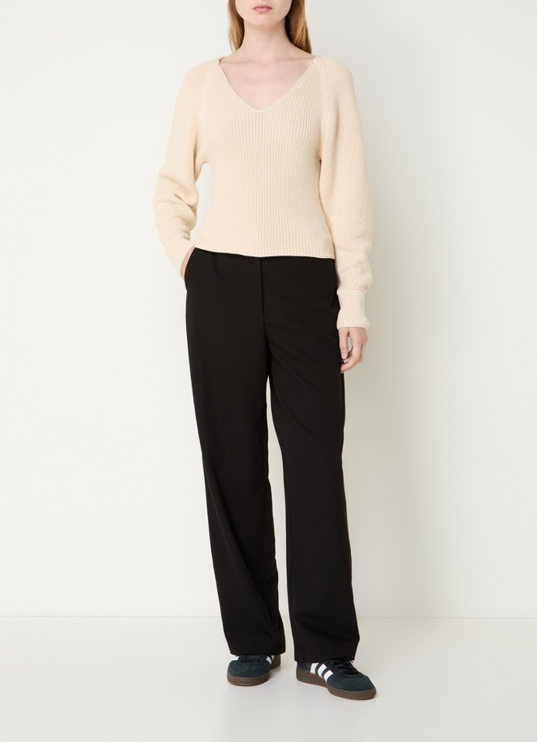 Modström Galen chunky knit sweater with balloon sleeves