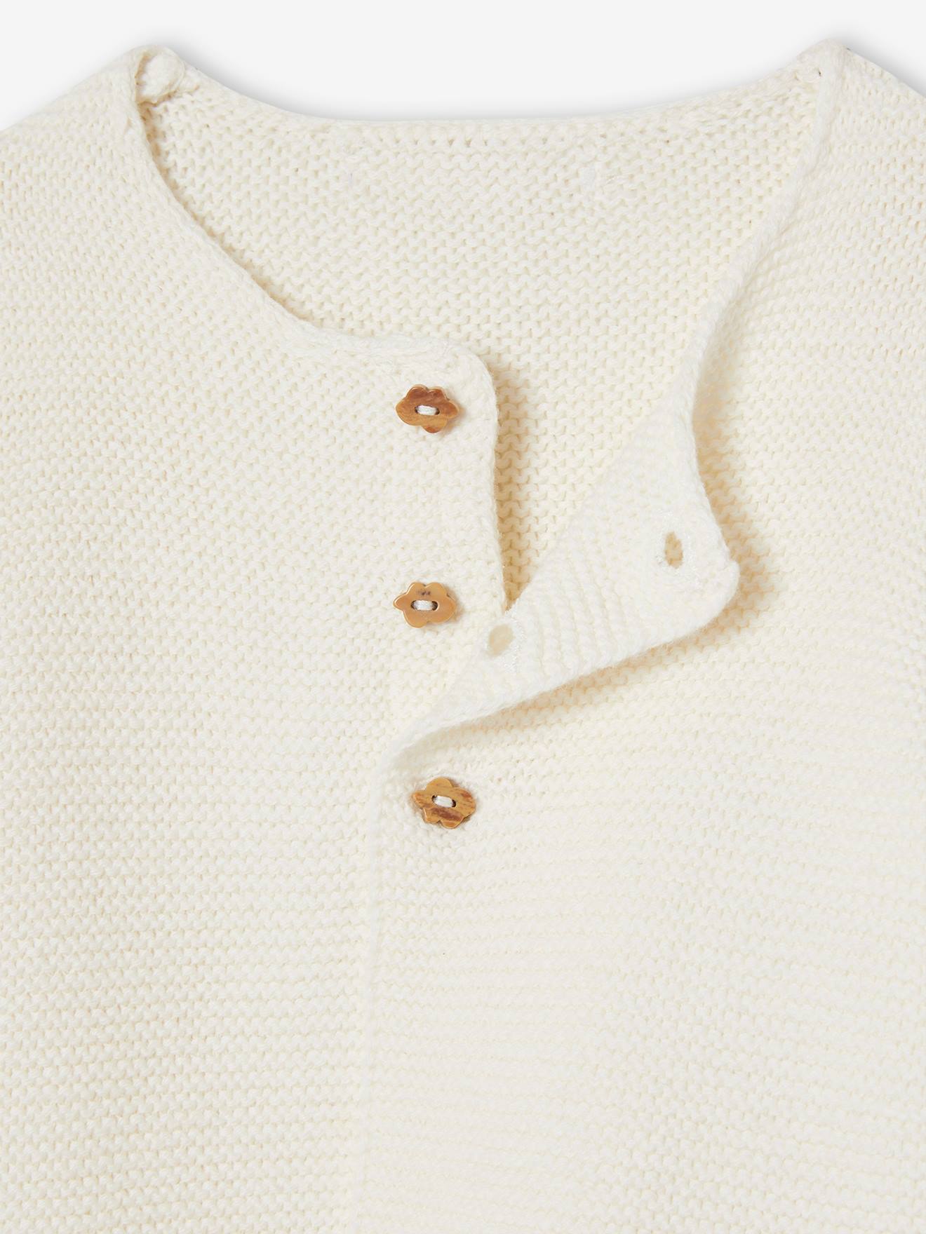 Cardigan en coton bébé fine jauge BASICS cappuccino