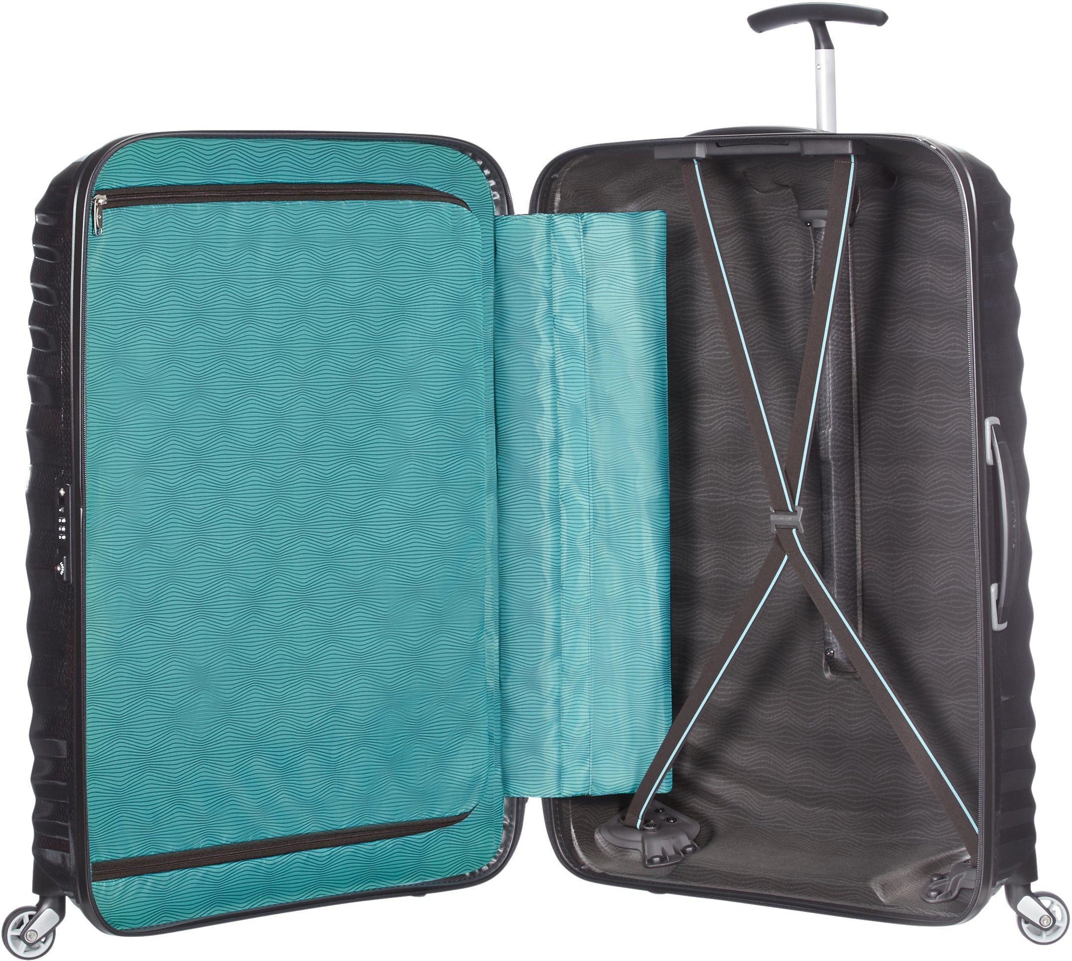 Samsonite Hartschalen-Trolley Lite-Shock Black, 75 cm, 4 Rollen, Made in Europe
