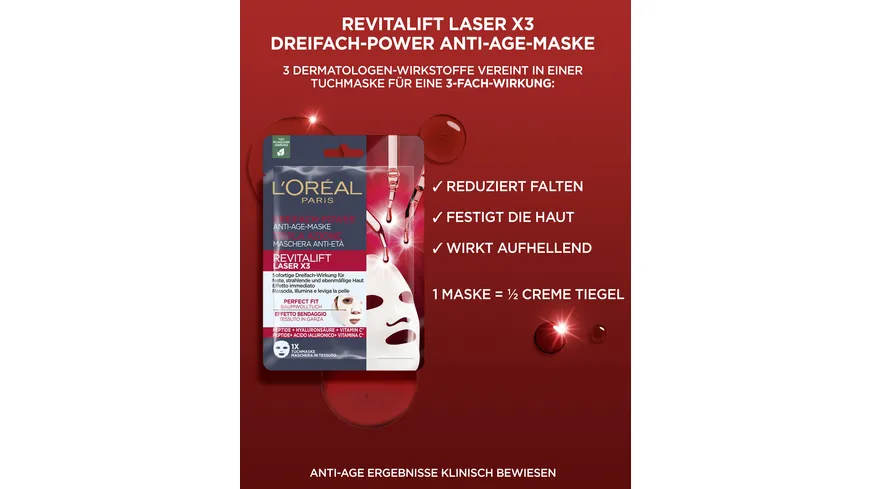 L'Oréal Paris Revitalift Laser X3 Tuchmaske