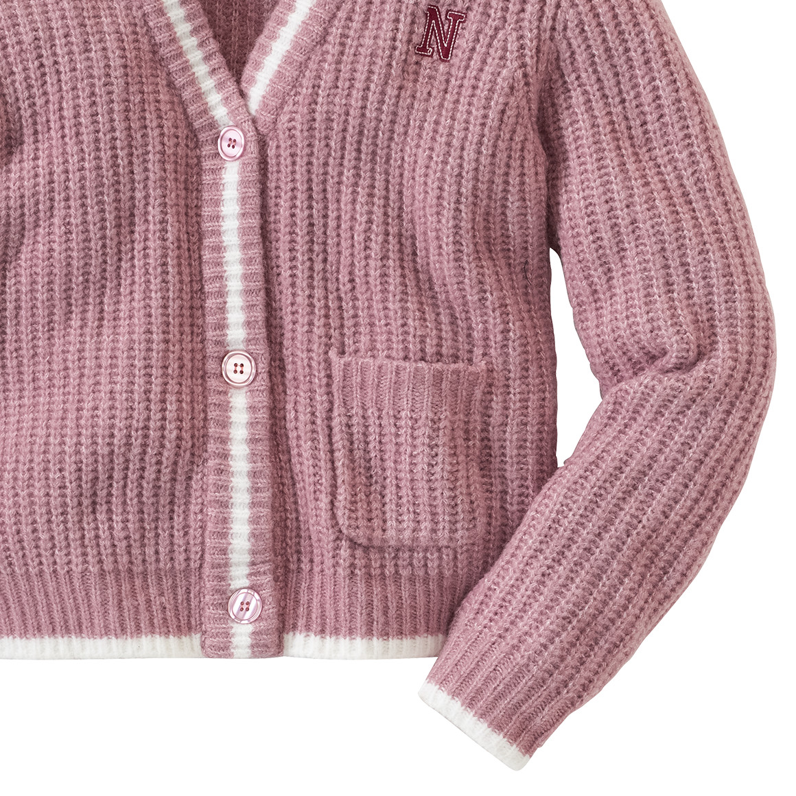 Mädchen Strickjacke im College-Style