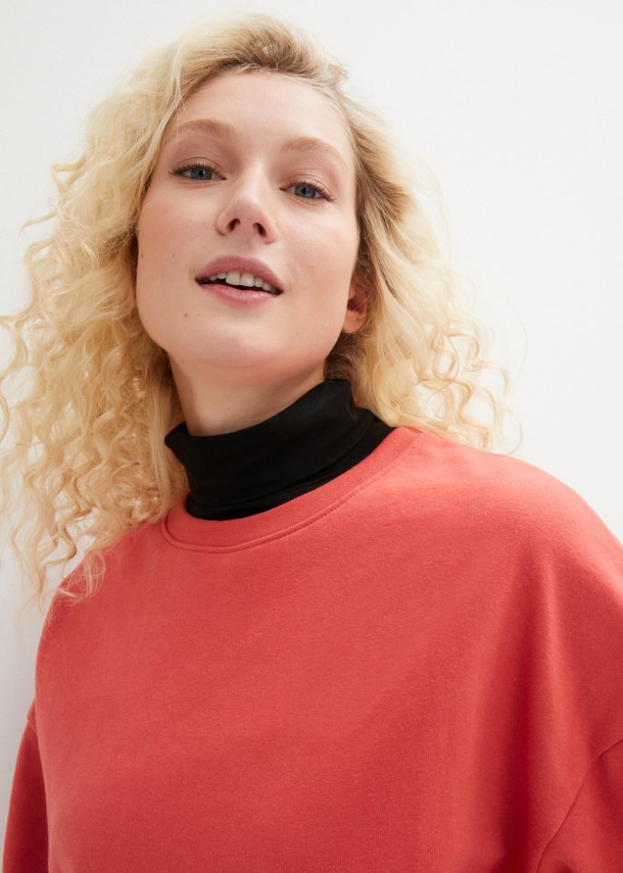 Oversize Sweatshirt mit Schlitzdetail