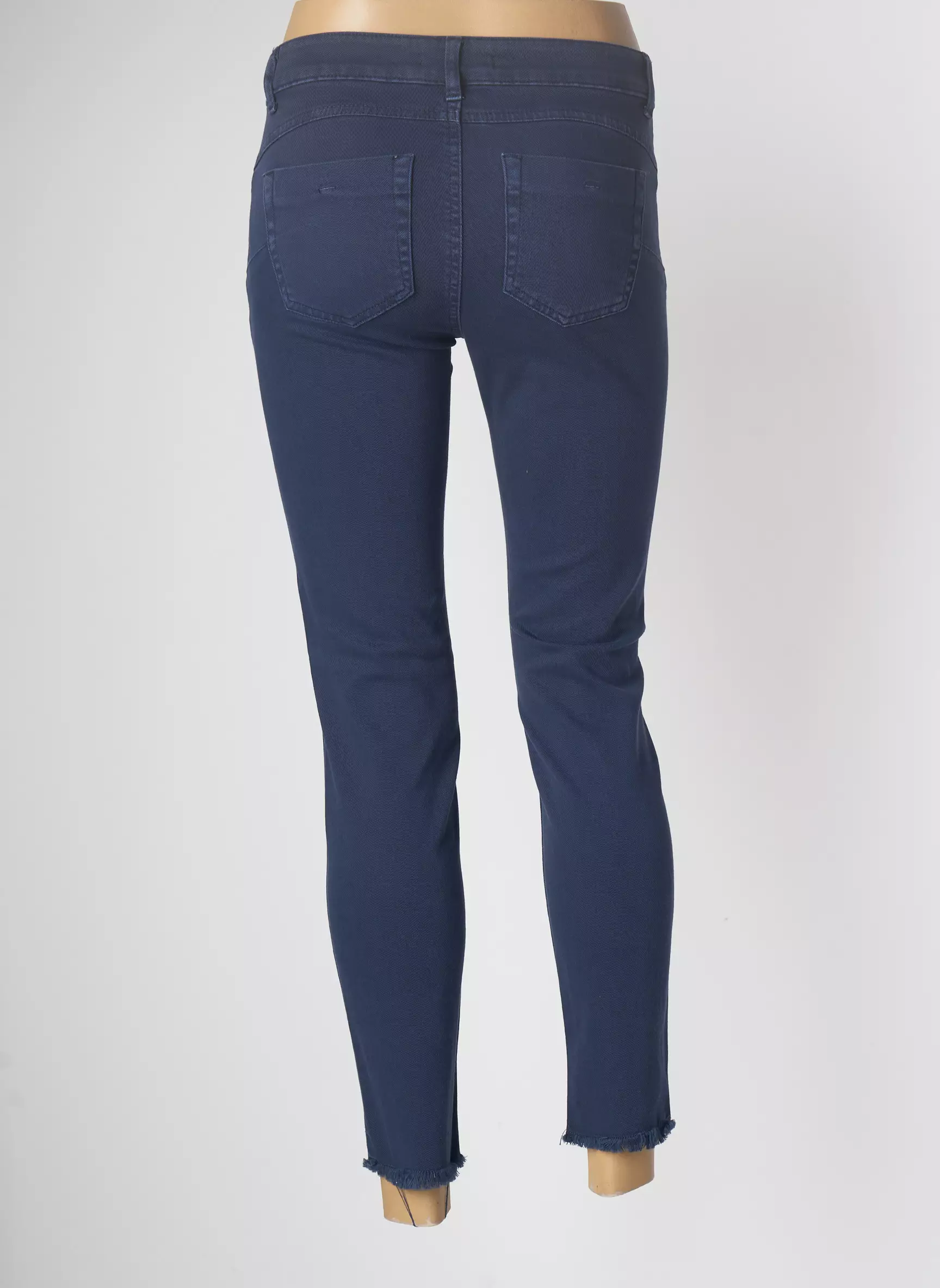 Caractere Pantalons Slim Femme couleur bleu