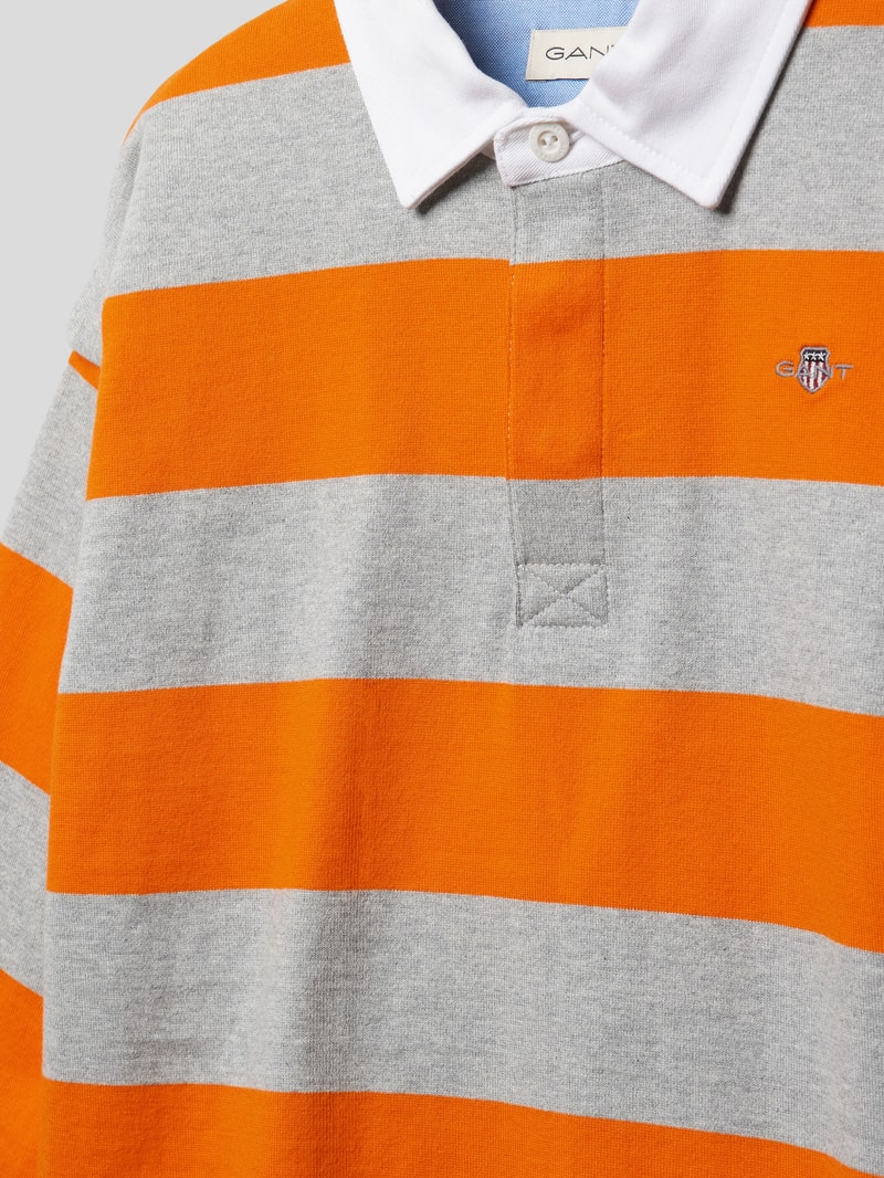 Longsleeve mit Streifenmuster in orange