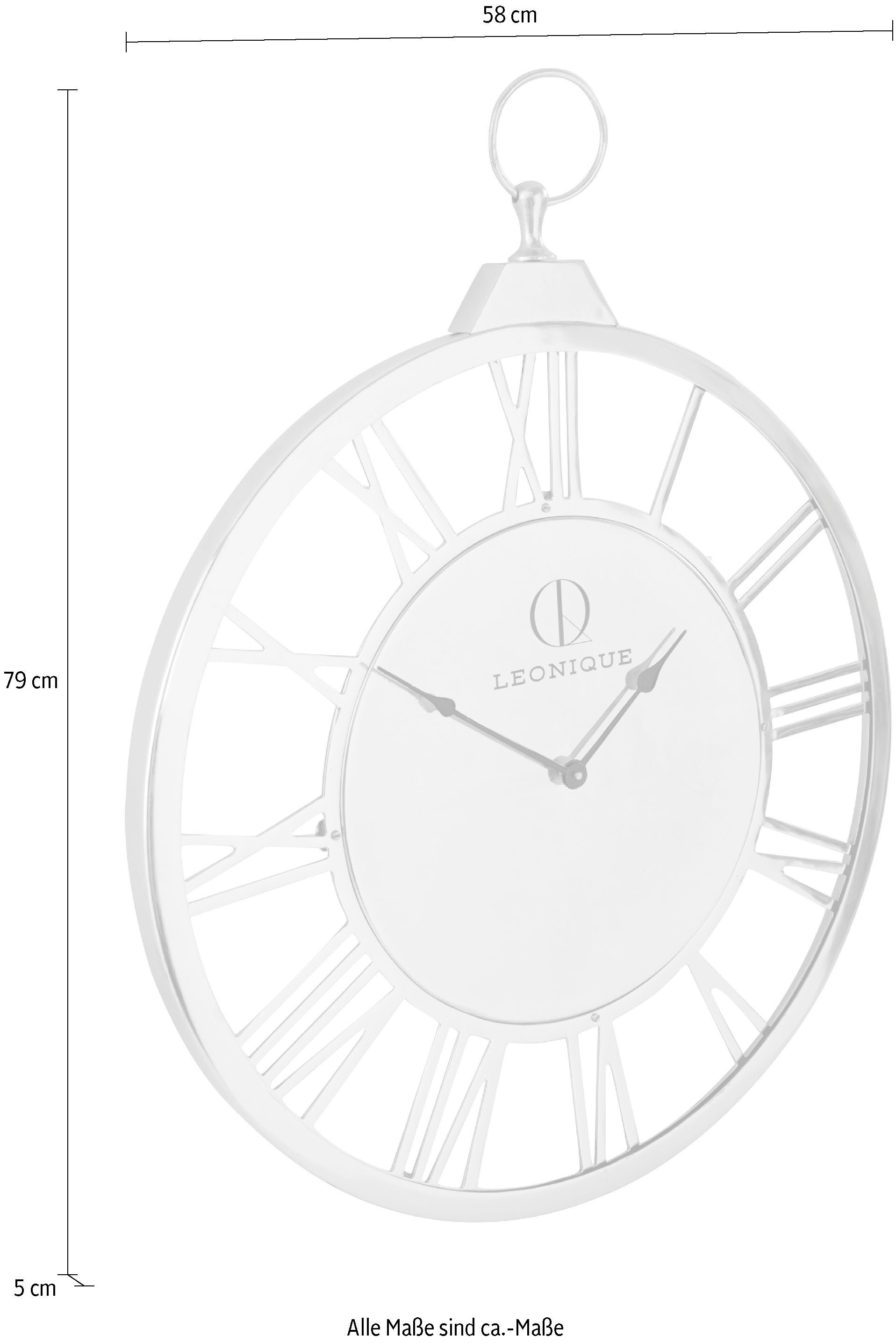 Leonique Wanduhr Leonique GOLD (römische Ziffern, 58 cm)