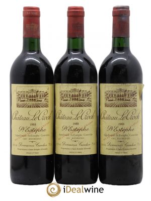 Château le Crock Cru Bourgeois  1988 - Lot de 3 Bouteilles