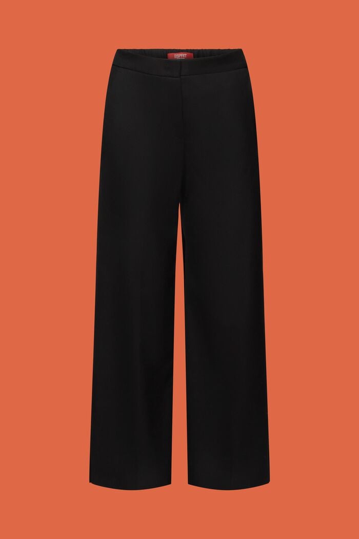 Flanellhose mit geschlitztem Beinsaum
