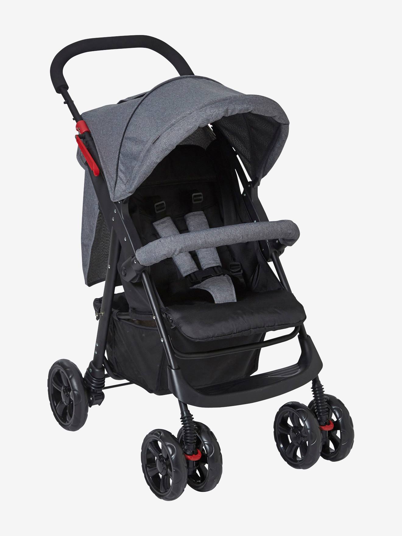 Combiné duo babycoque + poussette vertbaudet Primacity gris
