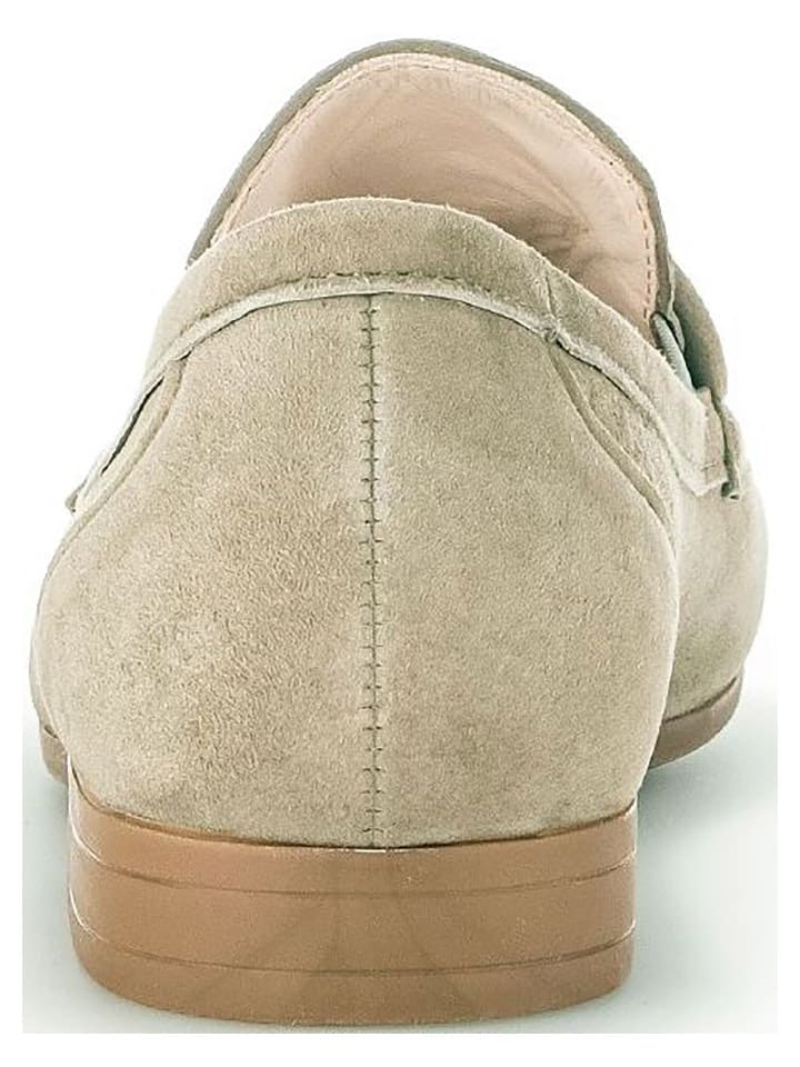 Gabor Leder-Slipper  in Khaki günstig kaufen