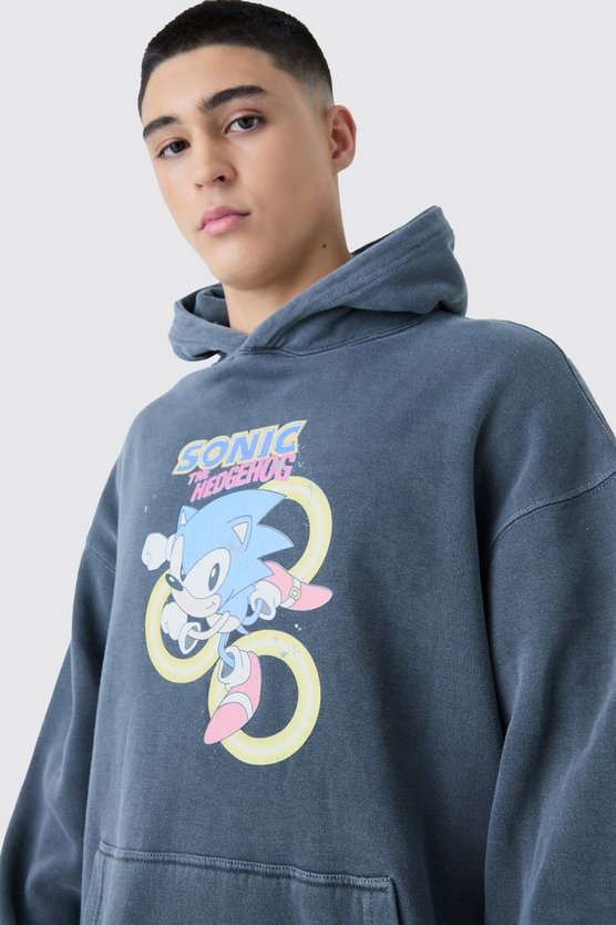 Oversize Hoodie mit lizenziertem Sonic Print