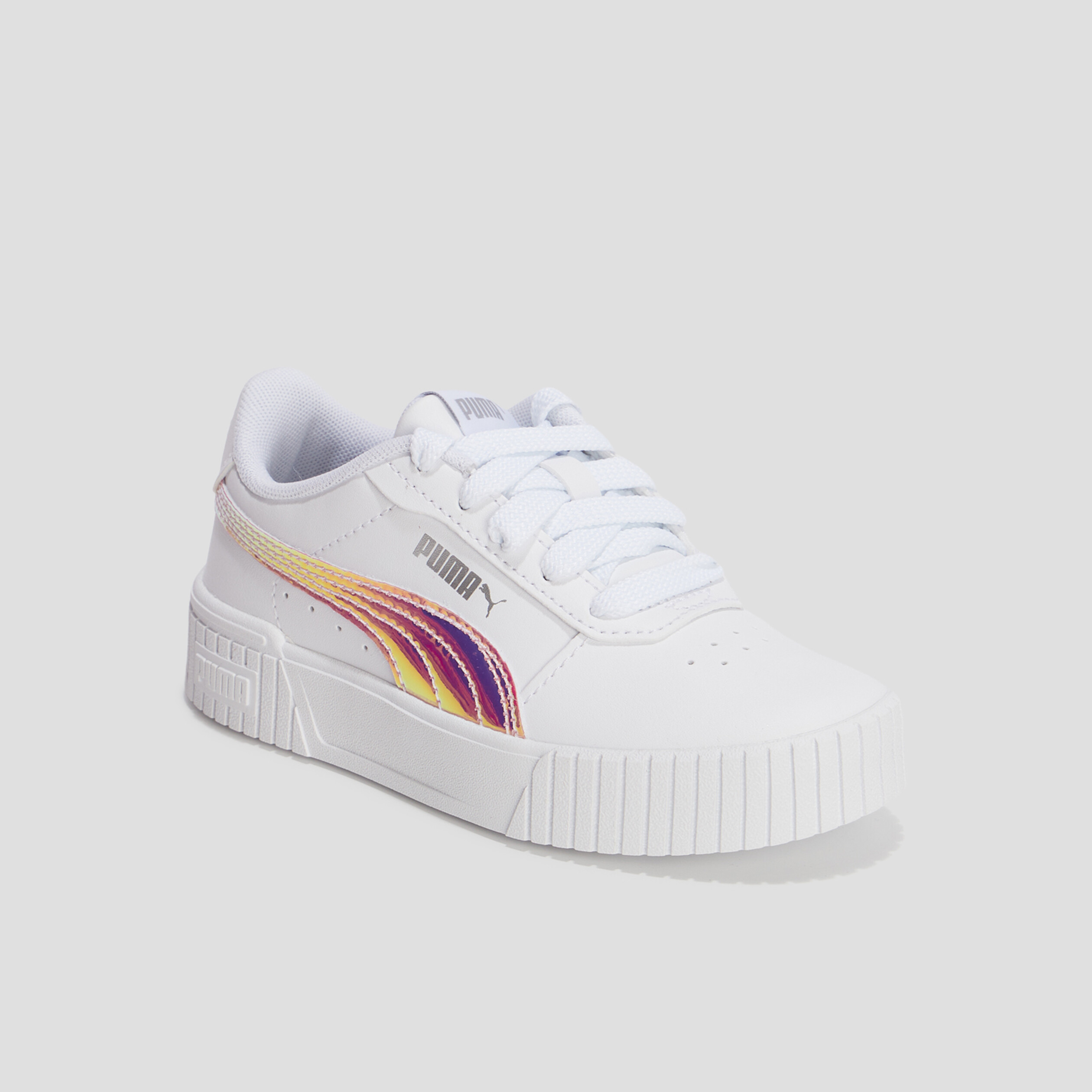 Tennis à lacets Carina Puma blanc fille | La Halle