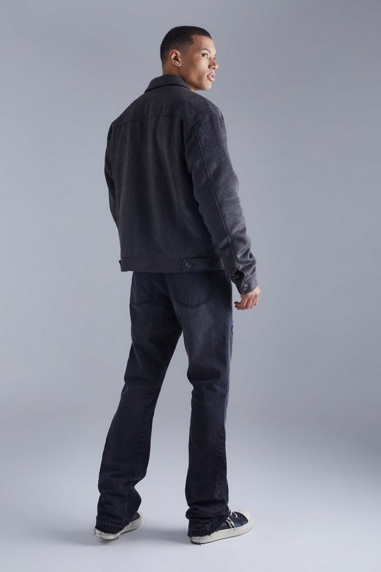 Tall gepolsterte Melton Harrington-Jacke