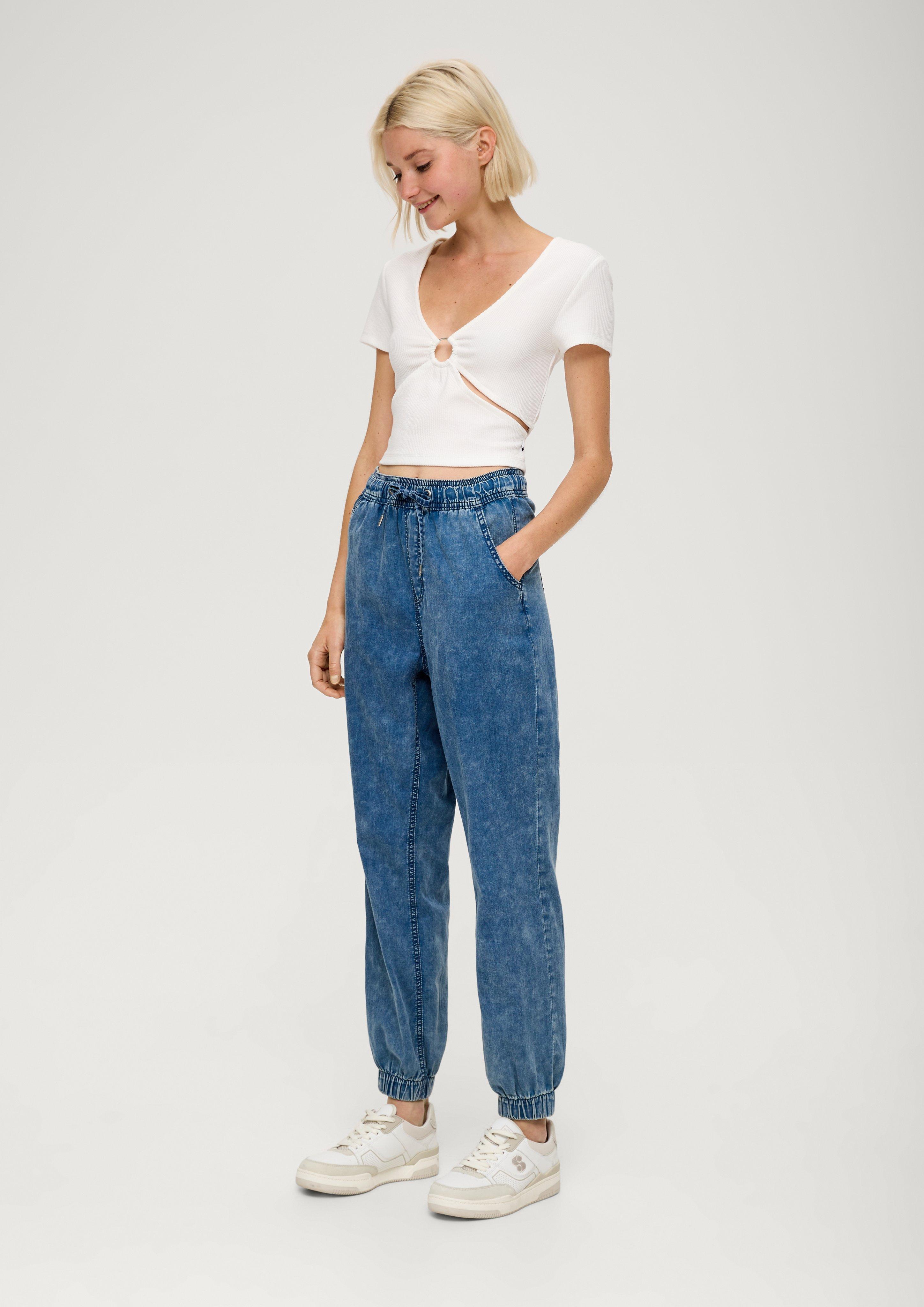 Ankle-Jeans / Relaxed Fit / High Rise / Semi Wide Leg  2131224-55Y2