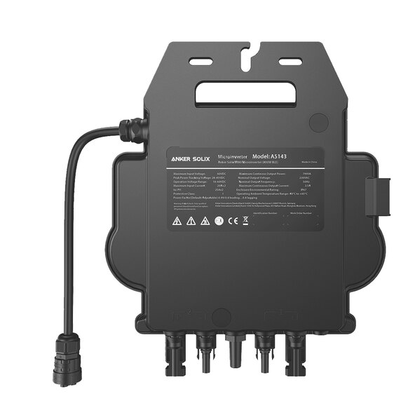 Bifaziales Balkonkraftwerk 900W / 800W inkl. Speicherbatterie und Wandhalterung für Geländer eckig