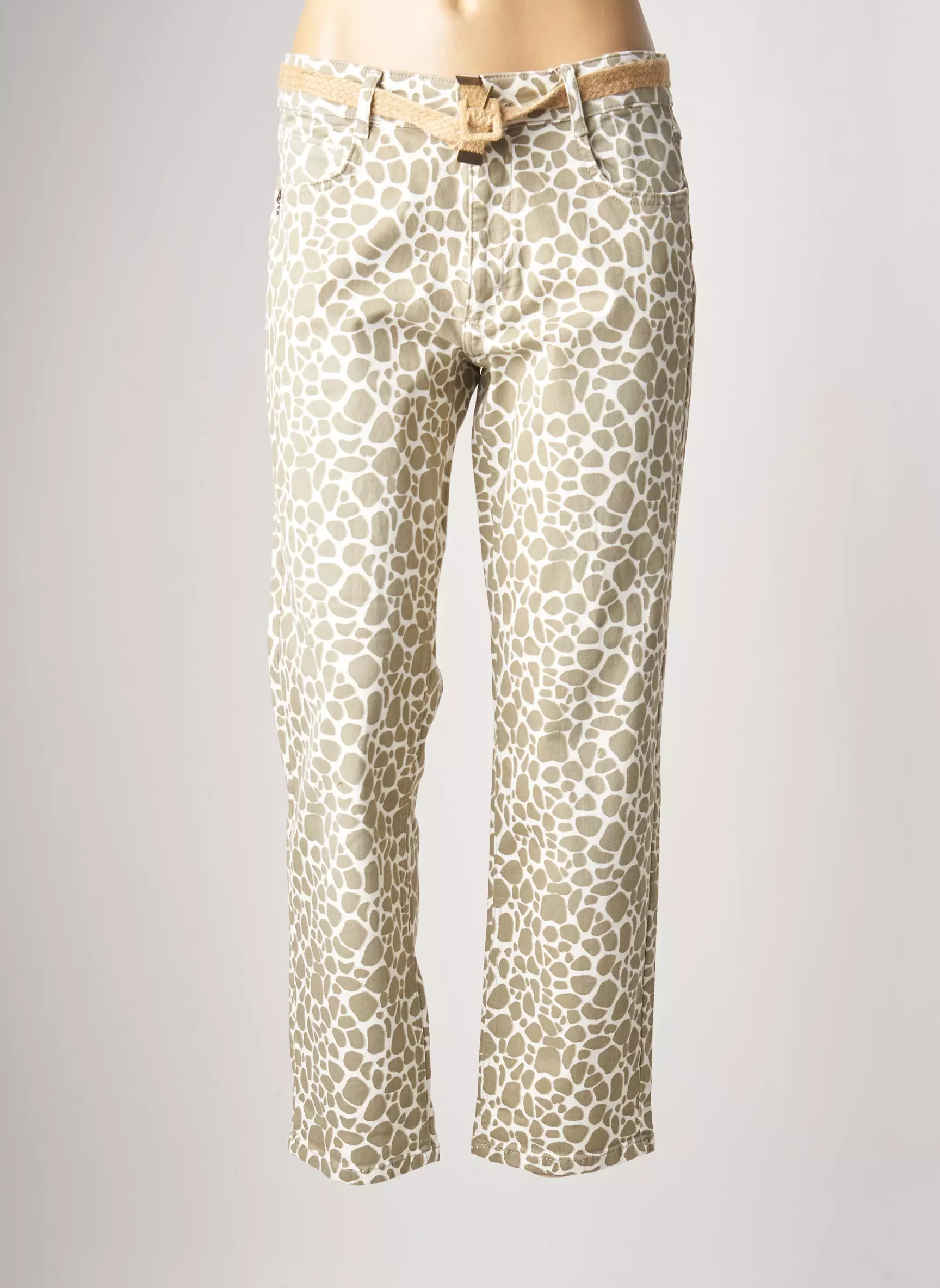 Para Mi Pantalons Droits Femme couleur vert
