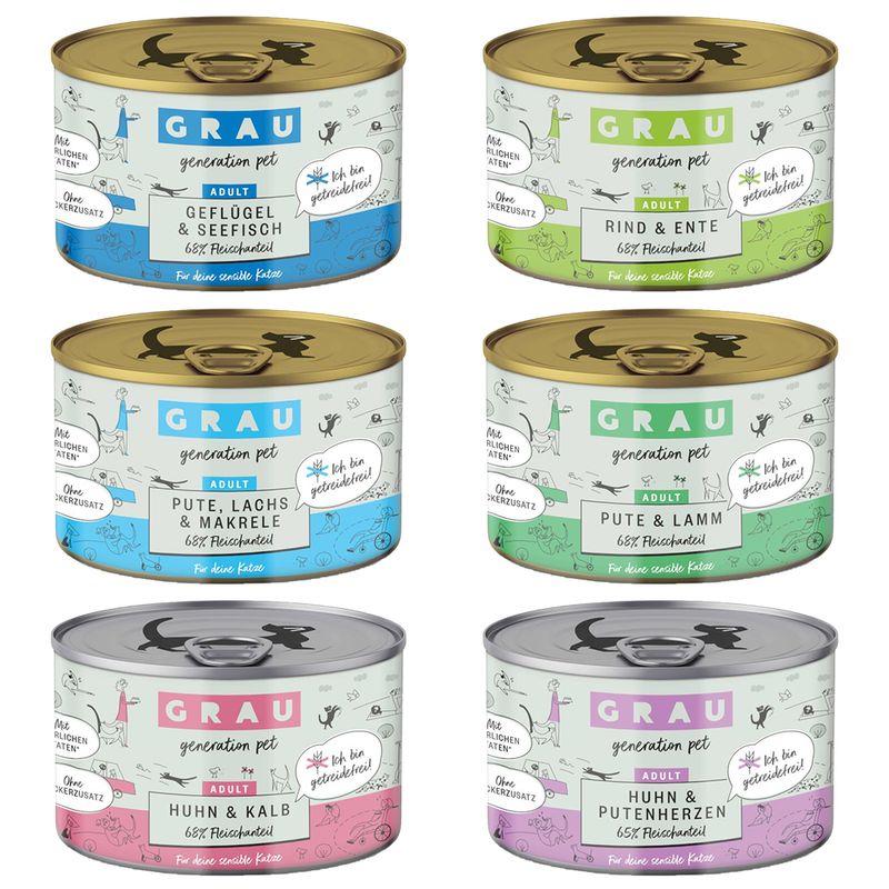 Sparpaket GRAU Adult Getreidefrei 12 x 200 g