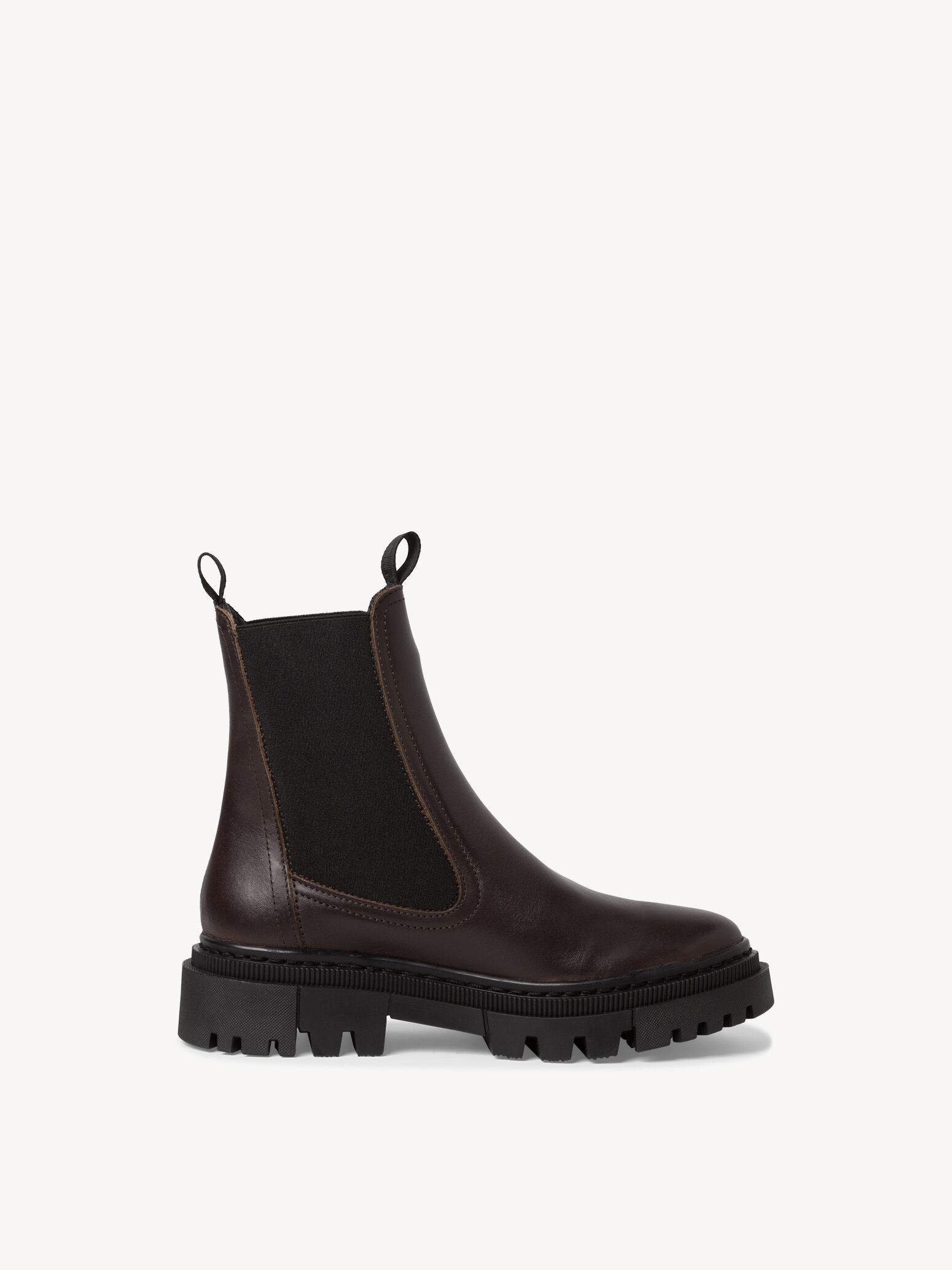Bottine Chelsea en cuir - marron