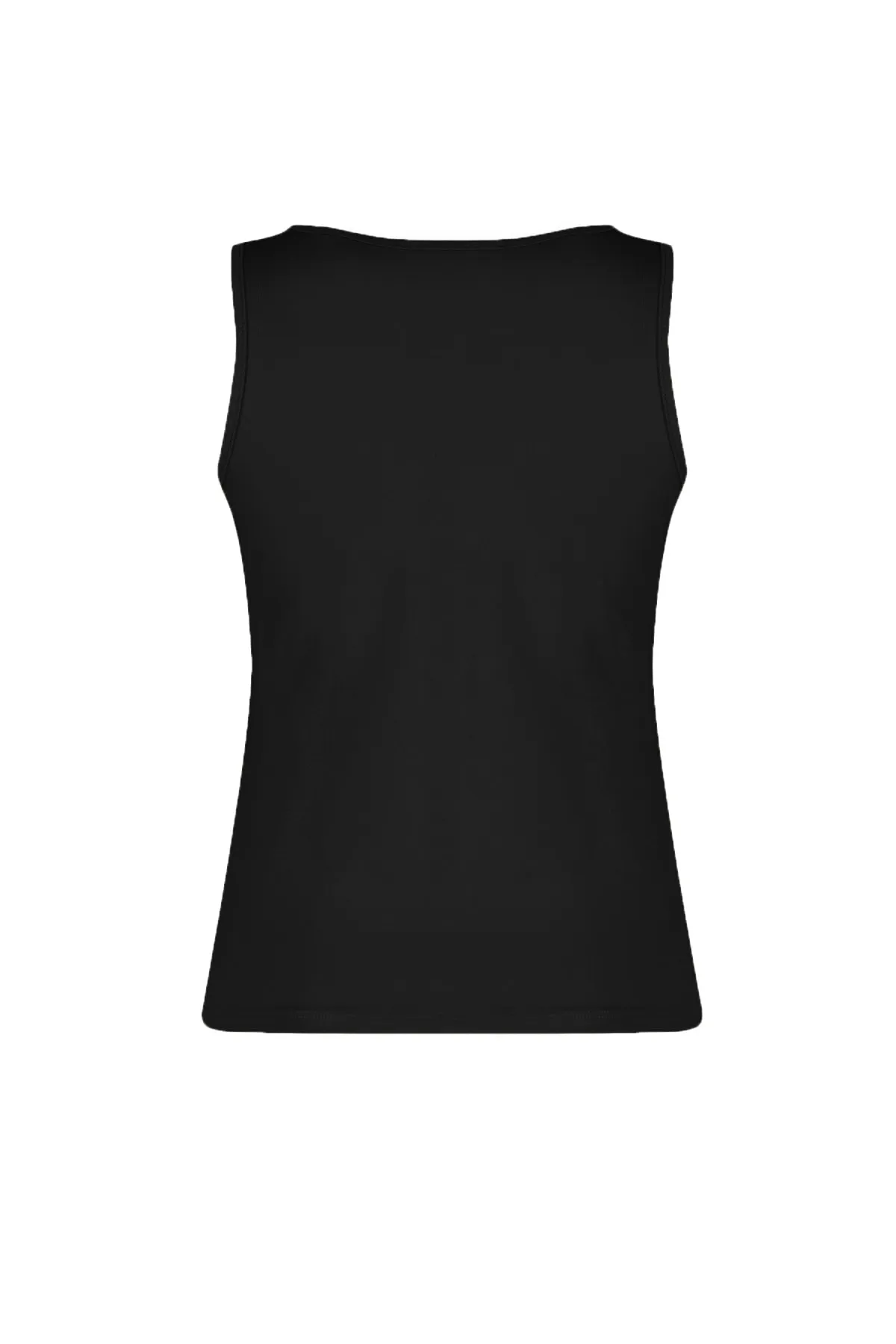 Trendyol Collection  Schwarzes tailliertes/flexibles Strick-Unterhemd mit quadratischem Kragen TWOSS23AL00037