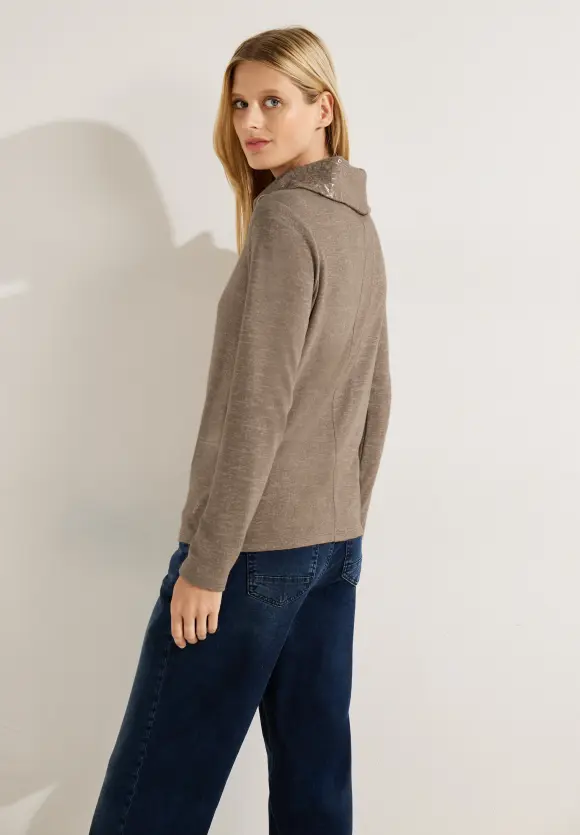 CECIL Shirt mit Schimmerdetails
