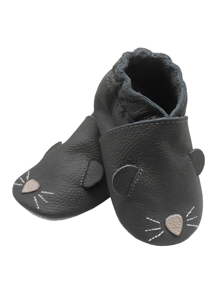 Yalion Leder-Krabbelschuhe 
