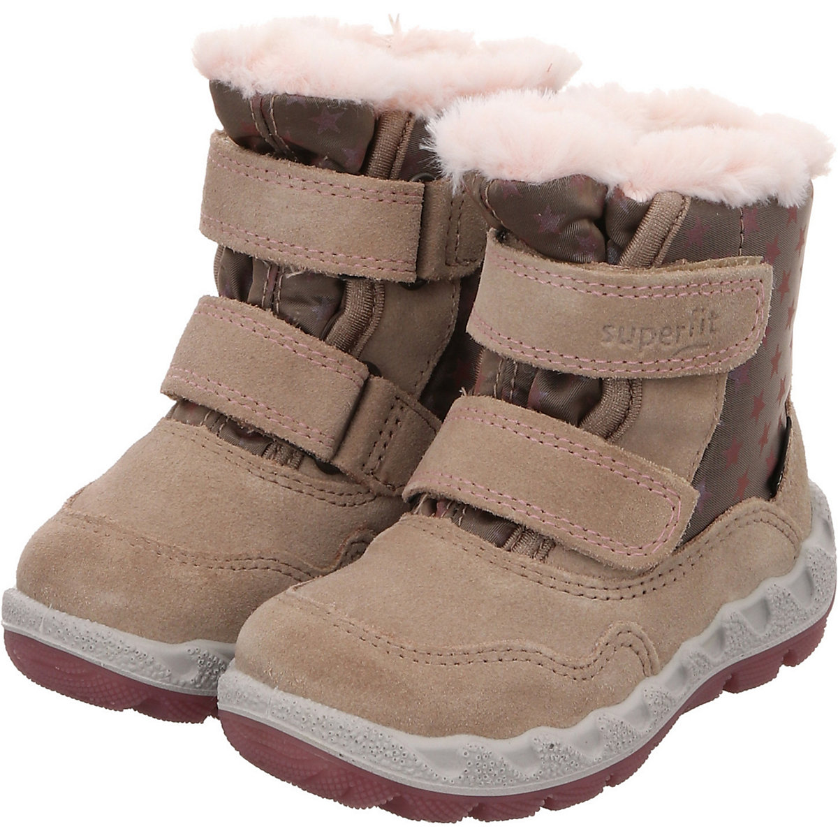 Baby Lauflernschuhe Krabbelschuhe Icebird Boots Babyschuhe Mädchen Leder-/Textilkombination bedruckt Halbschuhe