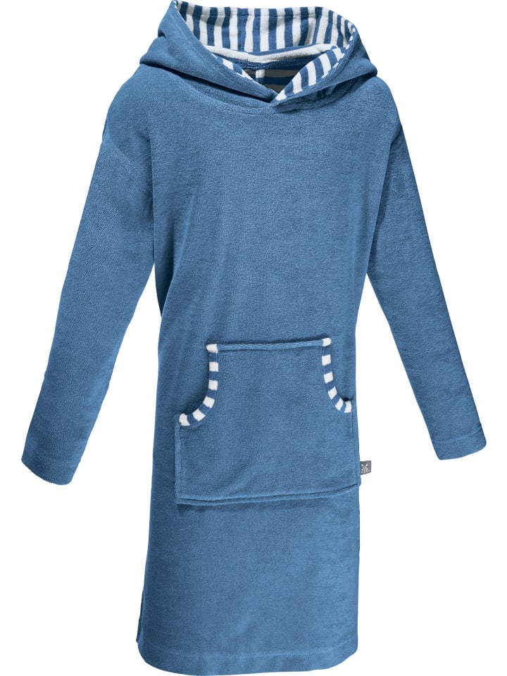 Erwin Müller Frottier Kinder-Poncho Uni mit Kapuze in petrol günstig kaufen