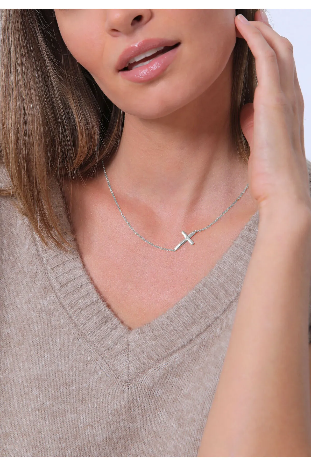 ELLI  Halskette Trend Kreuz Symbol Glaube Religion 925 Silber
