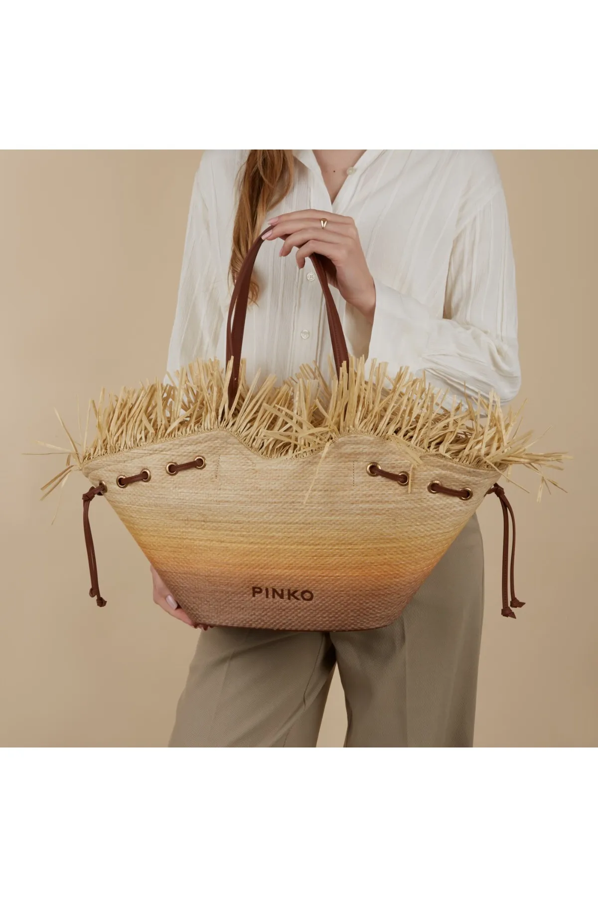 1'ASLAN  Pinko Damen Schultertasche Beige 102911-a1r6-lh0