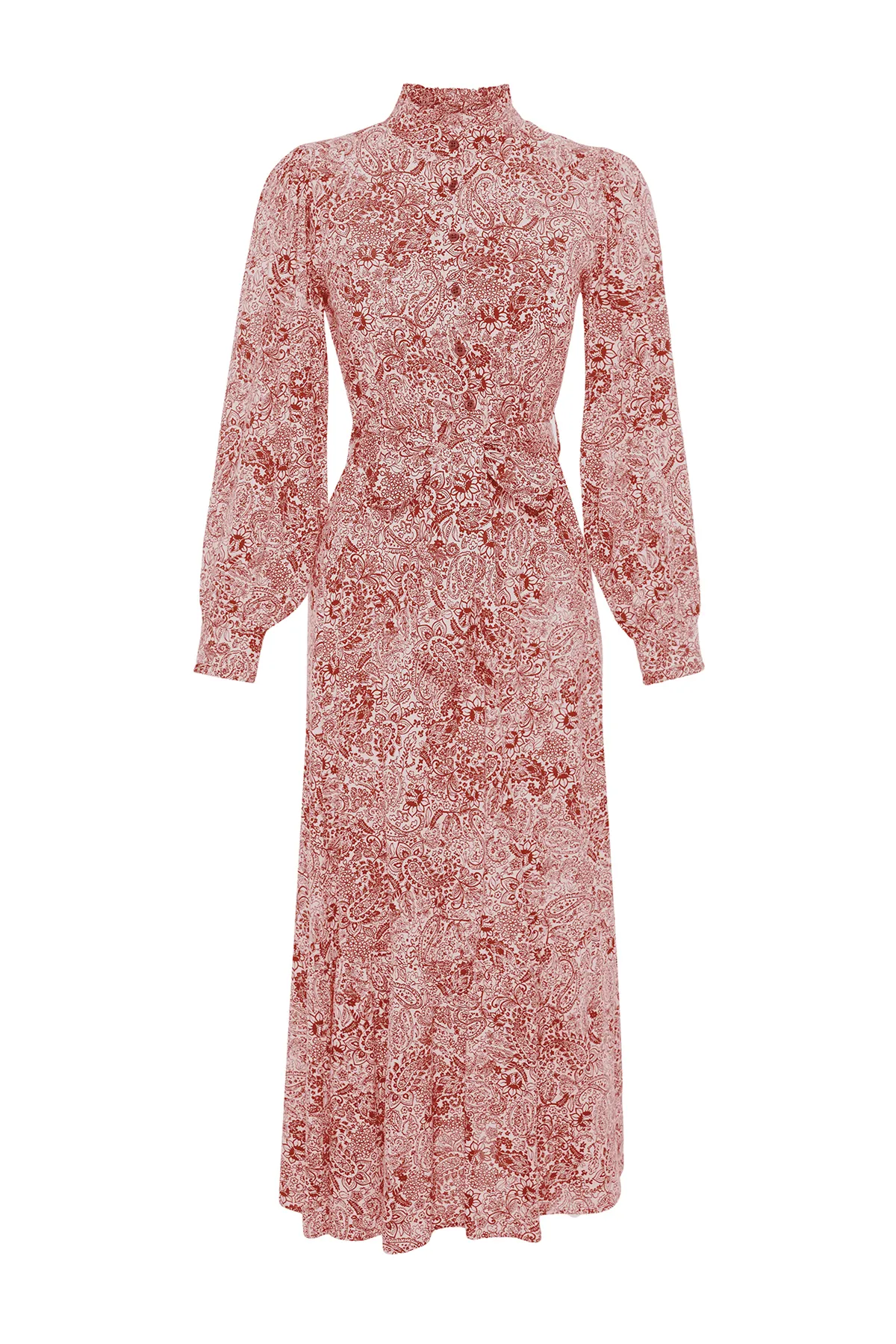 Trendyol Modest  Kleid aus gewebter Viskose mit Zimtblumenmuster TCTSS24EB00074