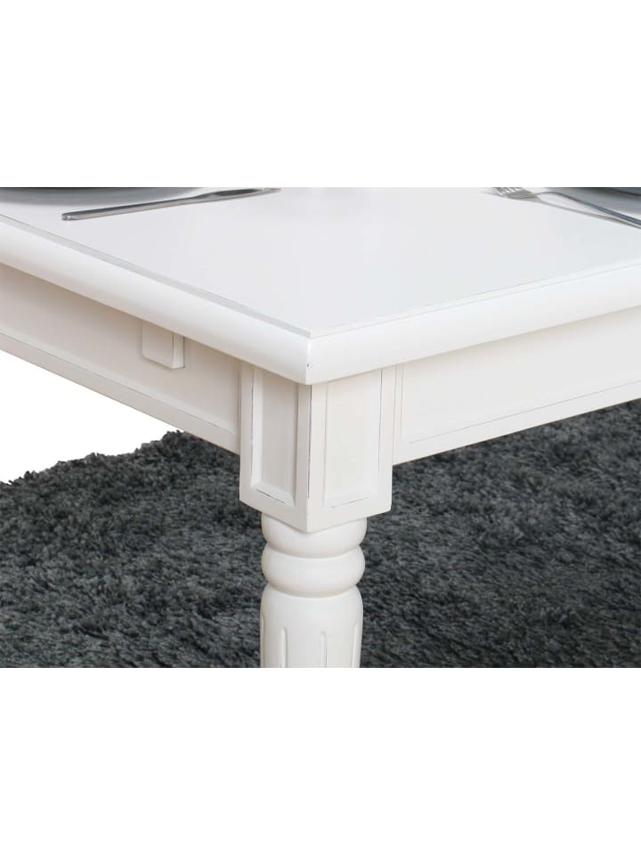 ebuy24 Essgruppe Amaretta (7-teilig) Weiß 180 x 100 cm günstig kaufen onesize
