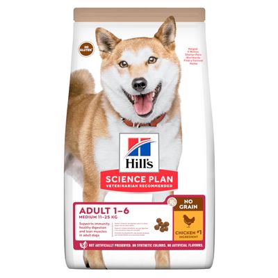 Hill's Science Plan Adult 1-6 No Grain Medium mit Huhn