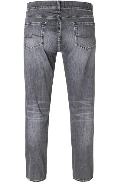 7 for all mankind, Jeans, Tapered Fit, Baumwoll-Stretch, grau