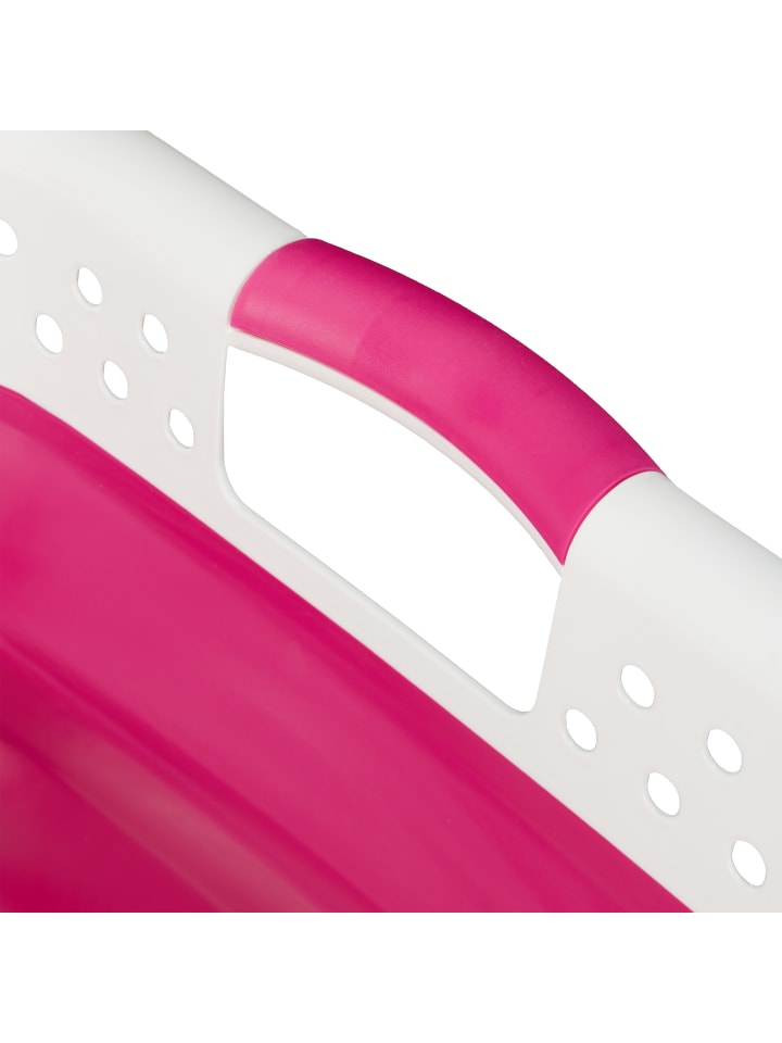 relaxdays Wäschekorb in Pink - (B)61 x (H)27 x (T)45,5 cm günstig kaufen onesize