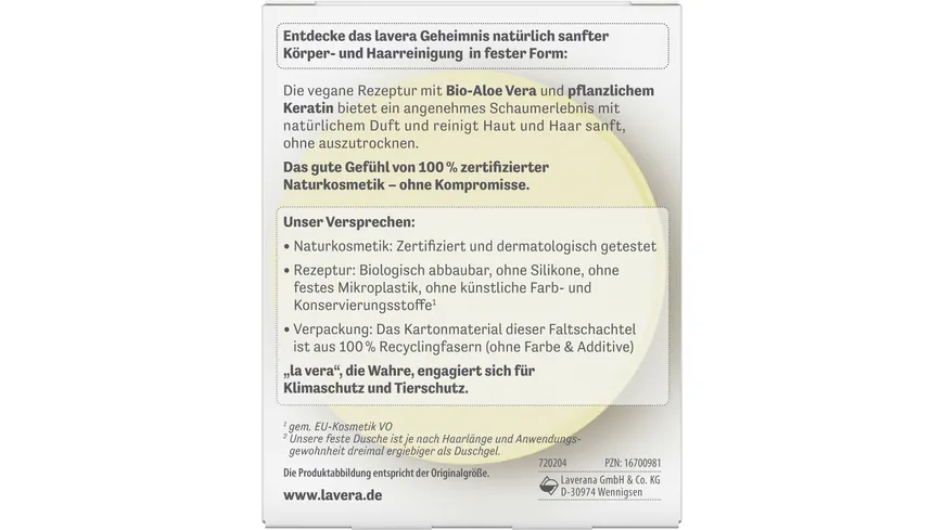 lavera Feste Dusche 2 in 1 basis sensitiv Hydro Feeling 50 g