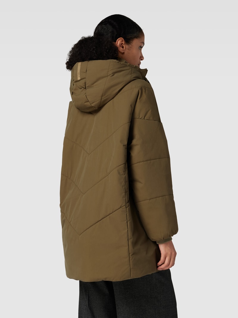 Steppjacke mit Kapuze Modell 'AYLA' in olivgrün