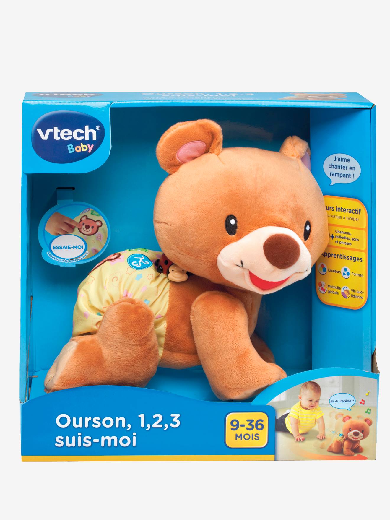 Ourson 123 suis-moi VTECH marron