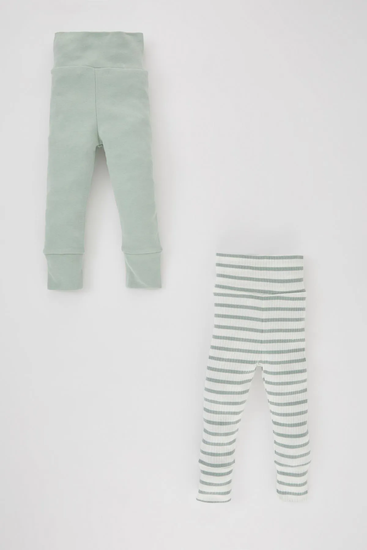 DeFacto  Zweiteilige, verstellbare Jogginghose mit gestreiftem, geripptem Leibchen für Babys