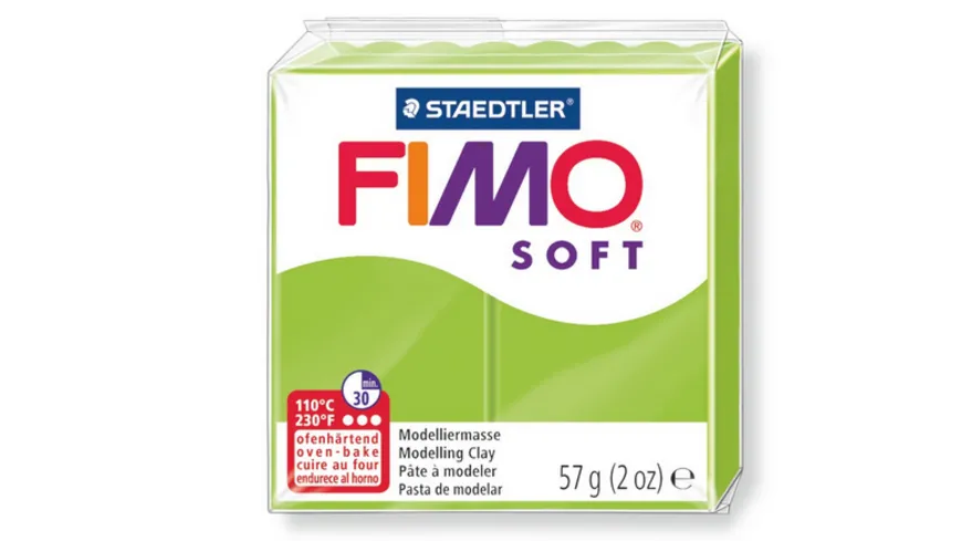 STAEDTLER FIMO - 8020-50 soft Ofenhärtende Modelliermasse apfelgrün 57 g