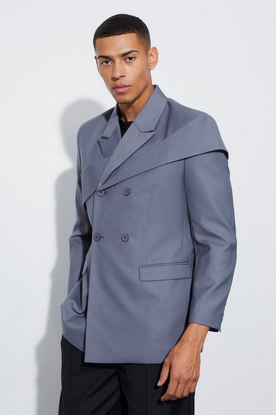 Lockerer Blazer mit Overlay-Detail
