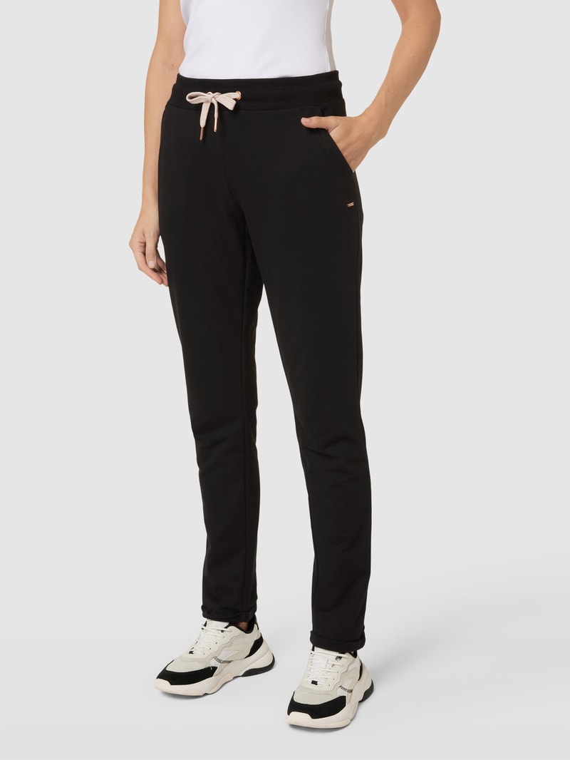 Sweatpants mit seitlichen Eingrifftaschen in schwarz