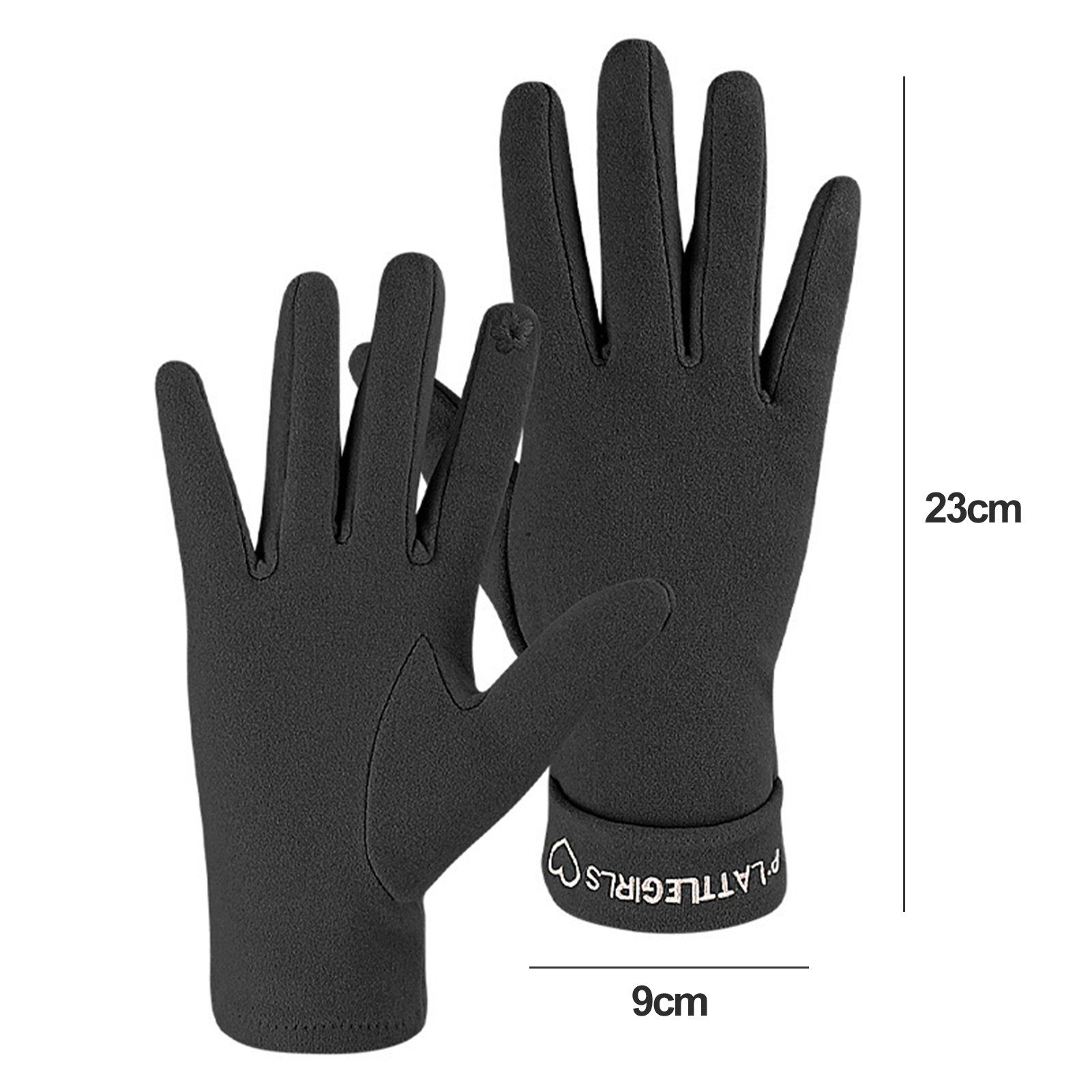 Rutaqian Strickhandschuhe 1 Paar Damen Winter Touchscreen Handschuhe Warm Fleece Gefüttert Warme Fingerhandschuhe für Damen Sport