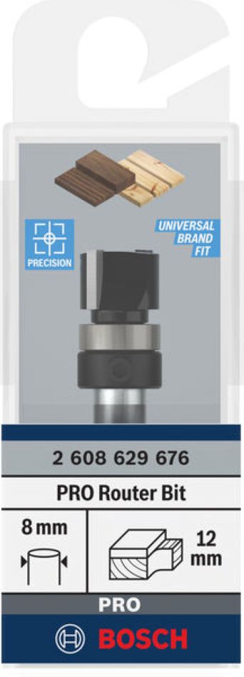 Accesorios Bosch Blue 2608629676 PRO Broca para fresadora de copia de 8 mm, D1 12,7 mm, L 9,5 mm