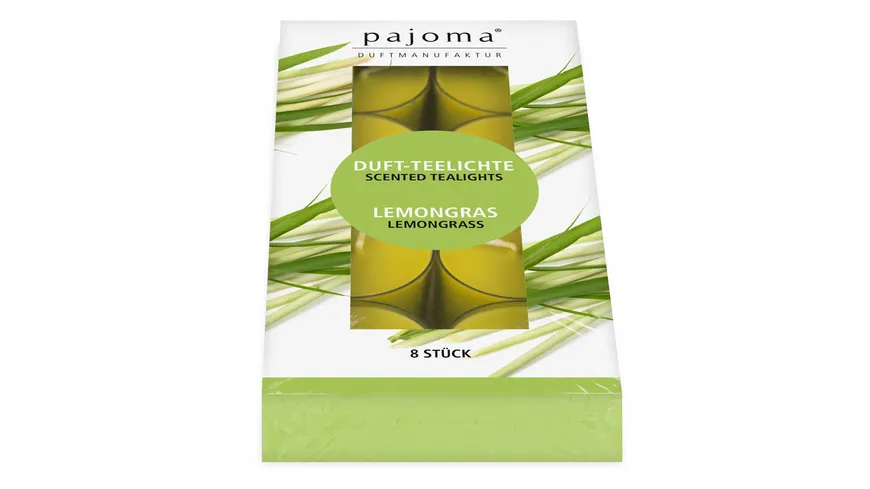 pajoma Teelichter Lemongras Grün