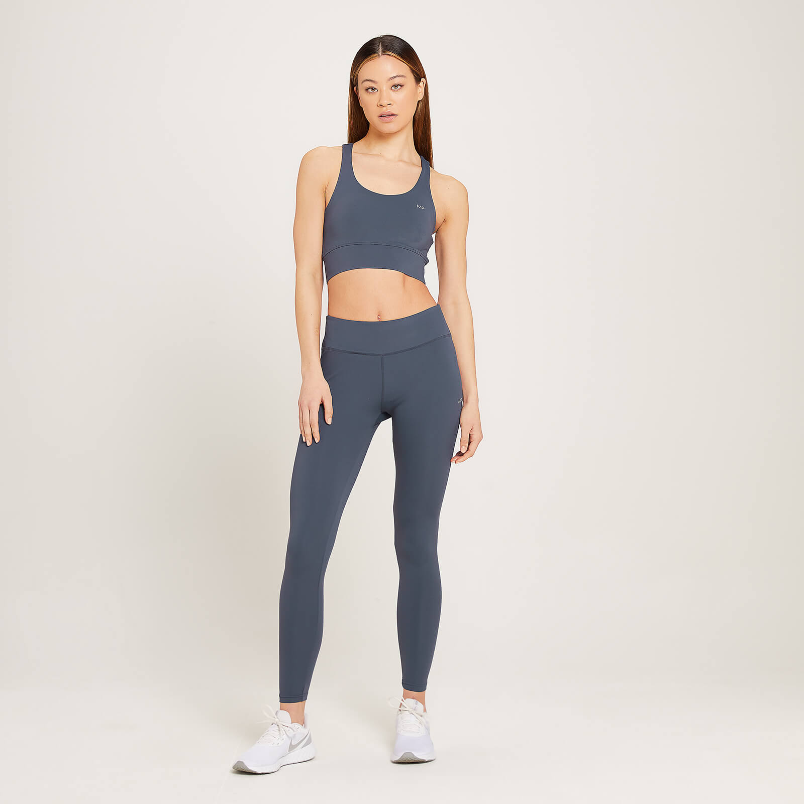 Brassière d’entraînement MP Linear Mark pour femmes – Anthracite